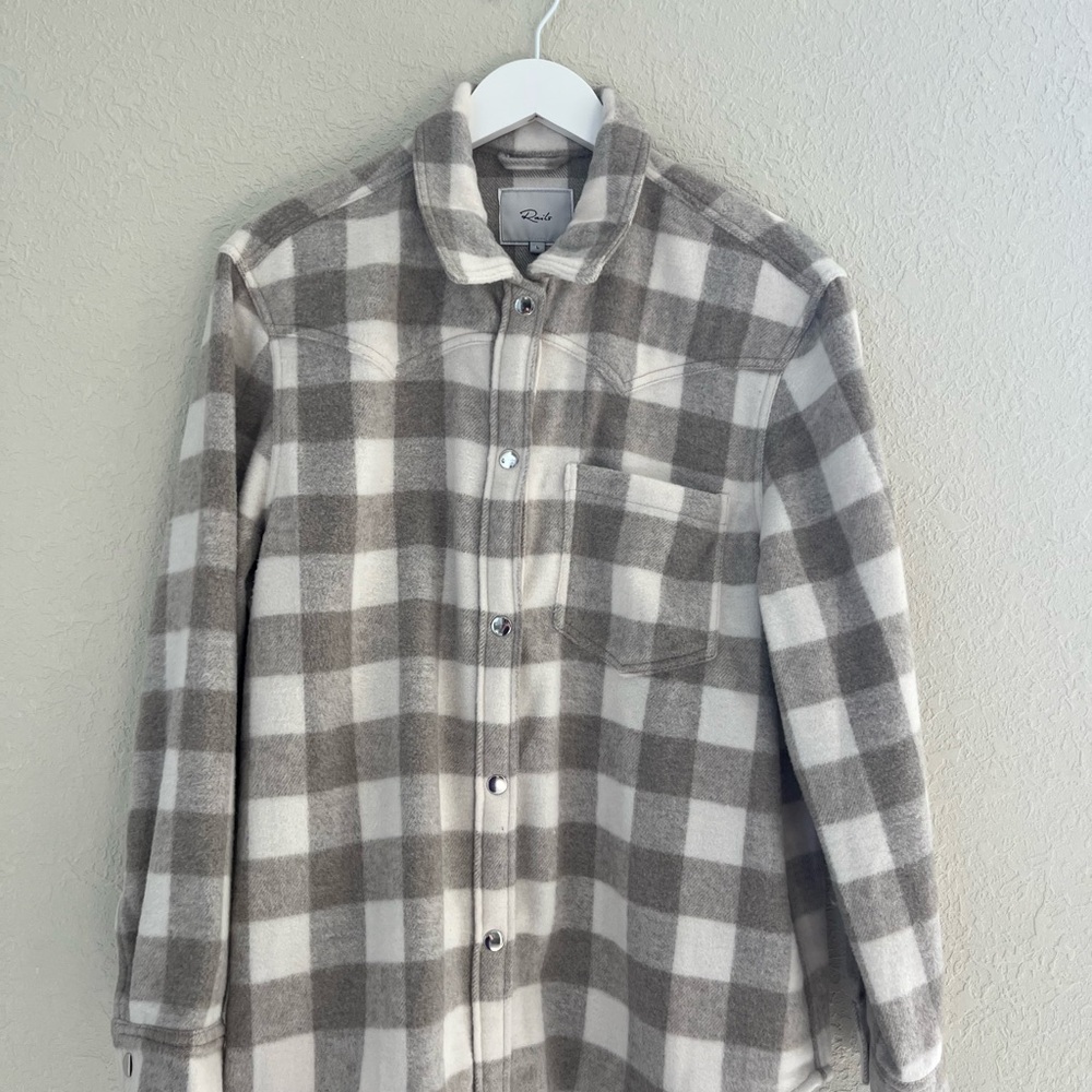 Rails Tripp Shirt Wool Blend Flannel Jacket Shacket Plaid Womens Sz Large Cabin